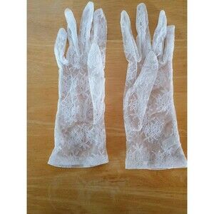 1950s Original Vintage Laced White  Gloves One Size Great Condition!